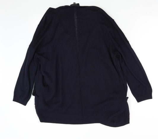 M&S Womens Blue  Knit Pullover Jumper Size 16