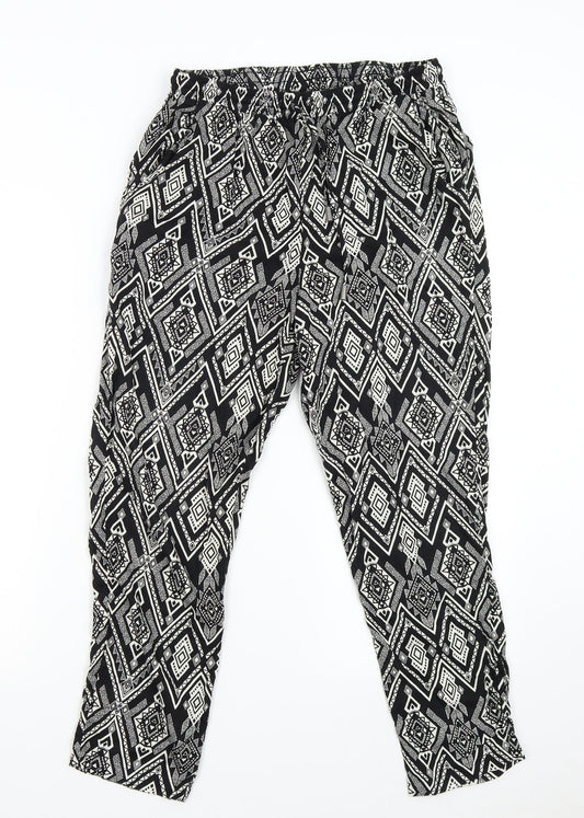 Only Womens Multicoloured Geometric  Trousers  Size 10 L25 in
