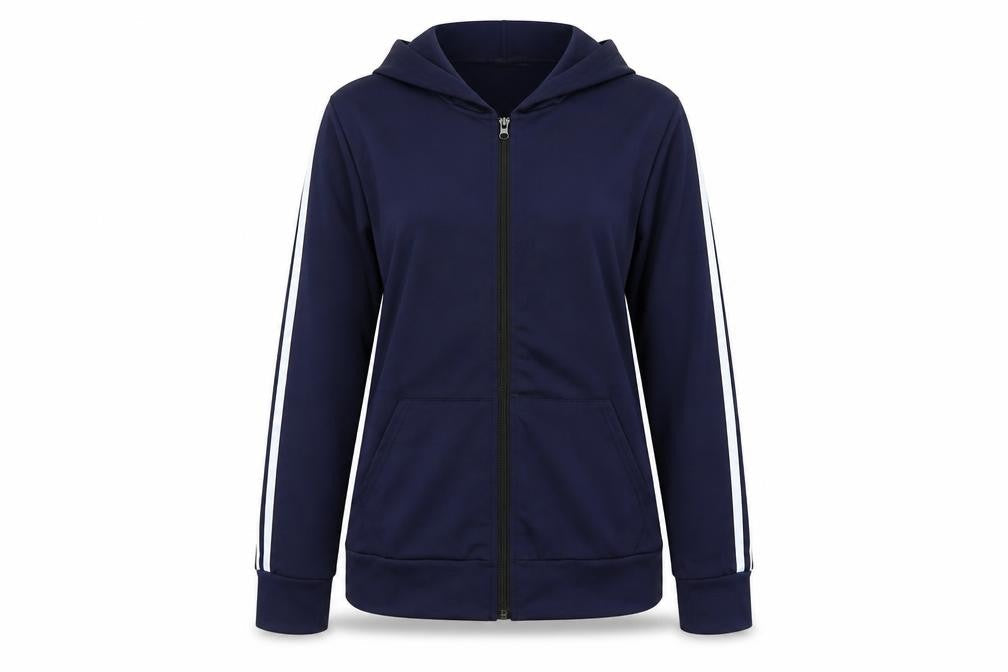 Fashion Womens Blue   Full Zip Hoodie Size S