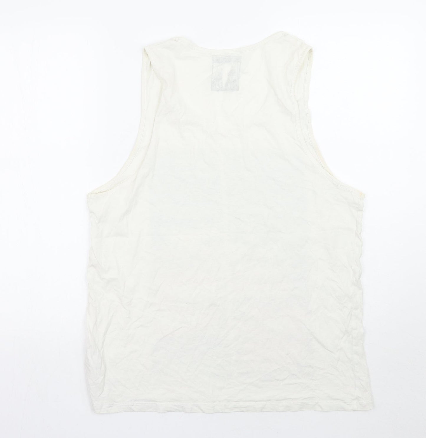 Cedar Wood State Mens White    T-Shirt Size L