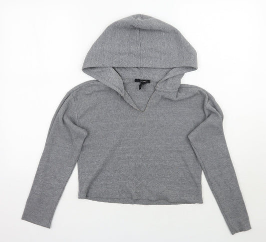 Forever21 Womens Grey   Pullover Hoodie Size S