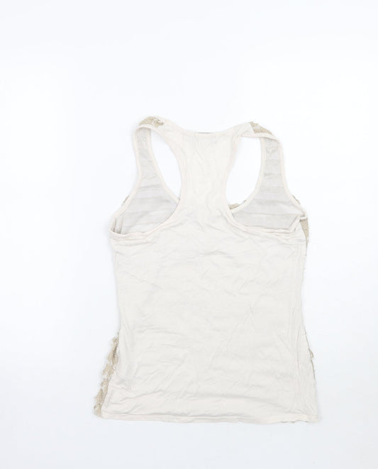 River Island Womens Beige Polka Dot  Basic Tank Size 10