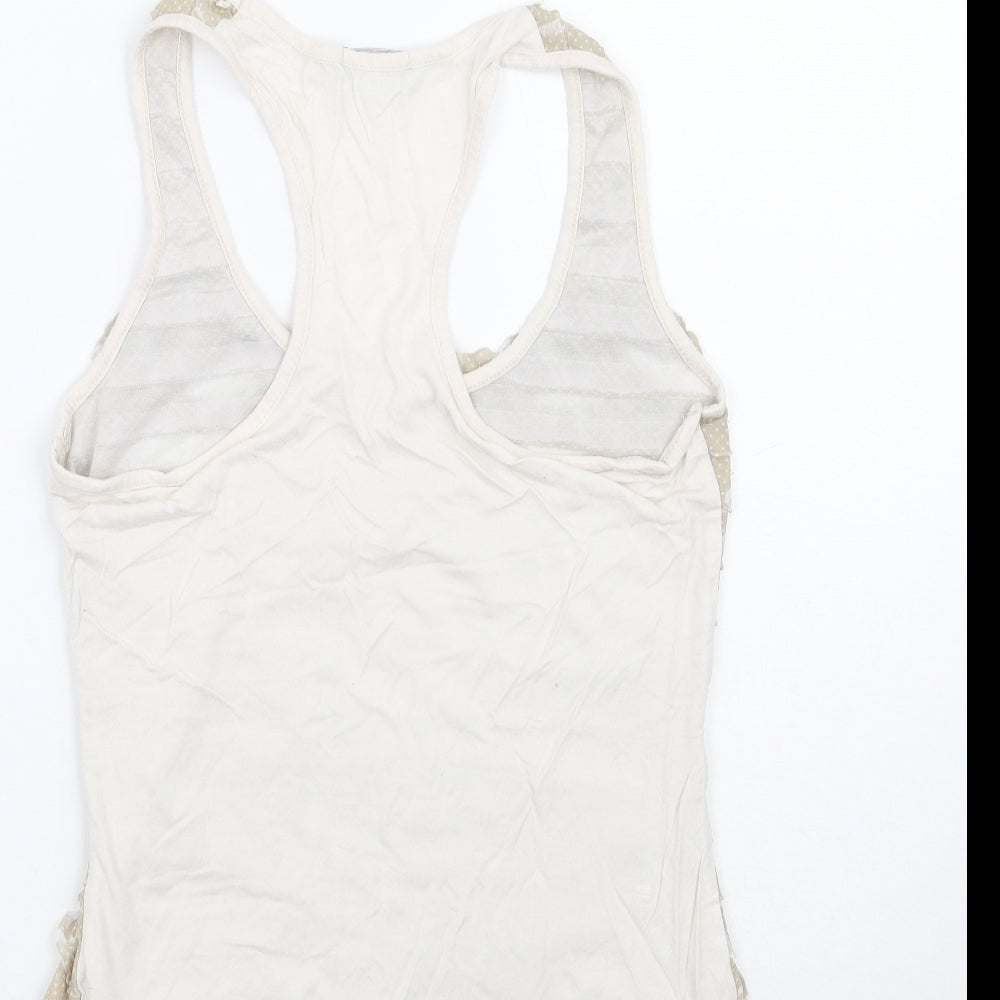 River Island Womens Beige Polka Dot  Basic Tank Size 10