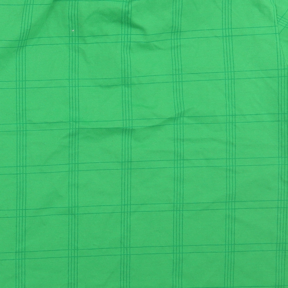 Dunlop Mens Green Check   Polo Size S
