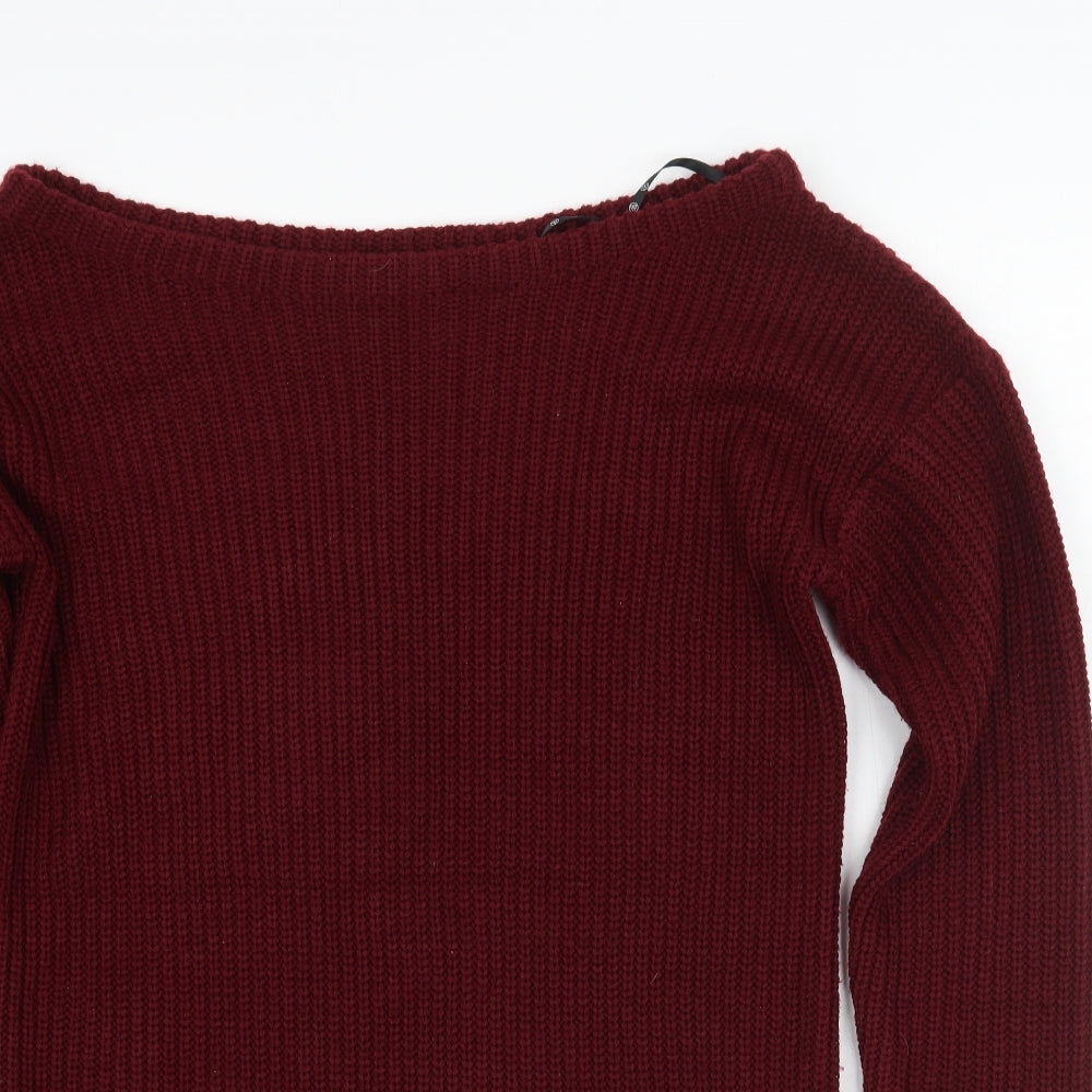 Missguided Womens Red   Pullover Jumper Size M
