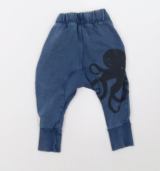 Mini Club Boys Blue   Jogger Trousers Size 9 Months