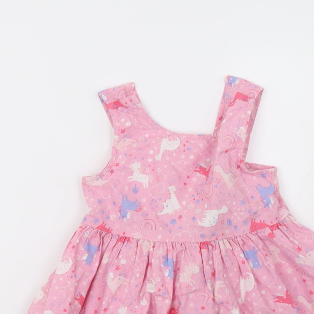 George Girls Pink Polka Dot  A-Line  Size 3-4 Years