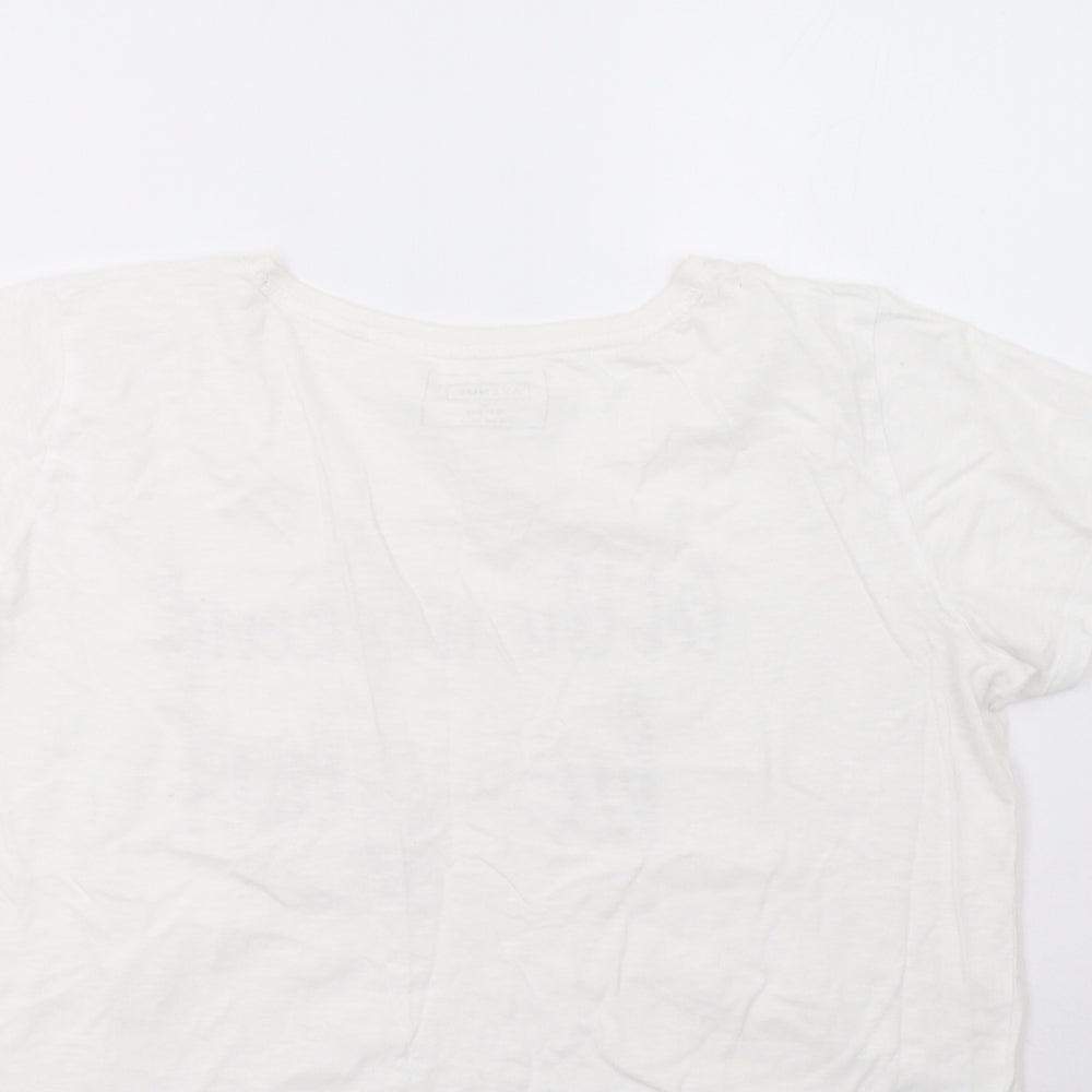 Avenue Womens White   Cropped T-Shirt Size 16