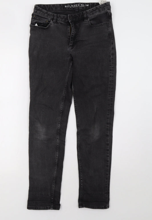 Marks and Spencer Womens Black   Straight Jeans Size 8 L30 in