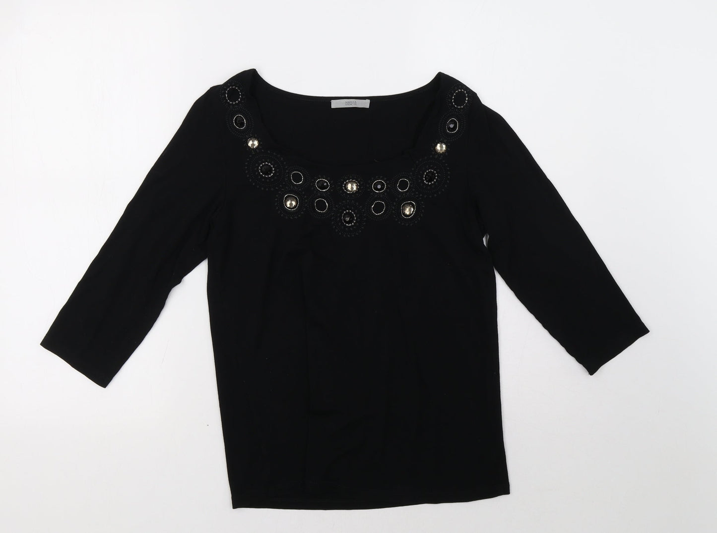 Marks and Spencer Womens Black   Pullover Sweatshirt Size 10