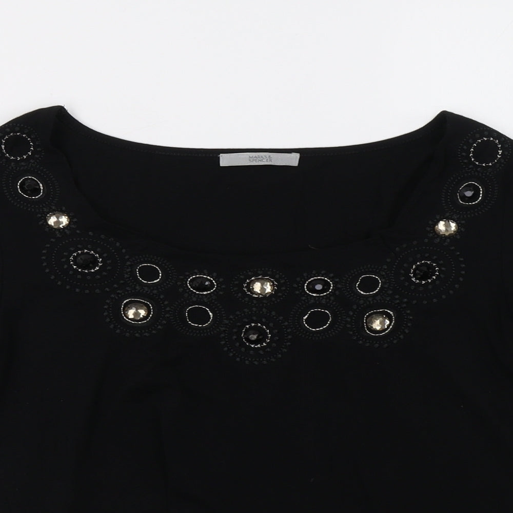 Marks and Spencer Womens Black   Pullover Sweatshirt Size 10