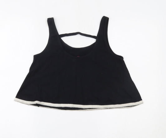 M&Co Girls Black   Cropped Tank Size 13-14 Years