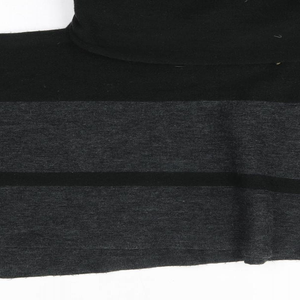 F&F Womens Grey Striped   Poncho Size S