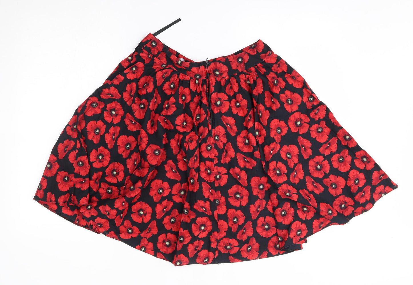 Red Herring Womens Red Floral  A-Line Skirt Size 8