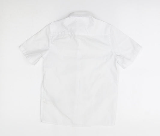 M&S Boys White   Basic Button-Up Size 8-9 Years