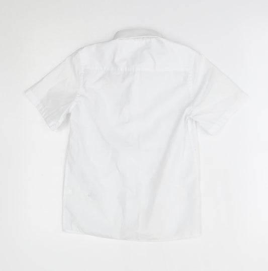 M&S Boys White   Basic Button-Up Size 8-9 Years