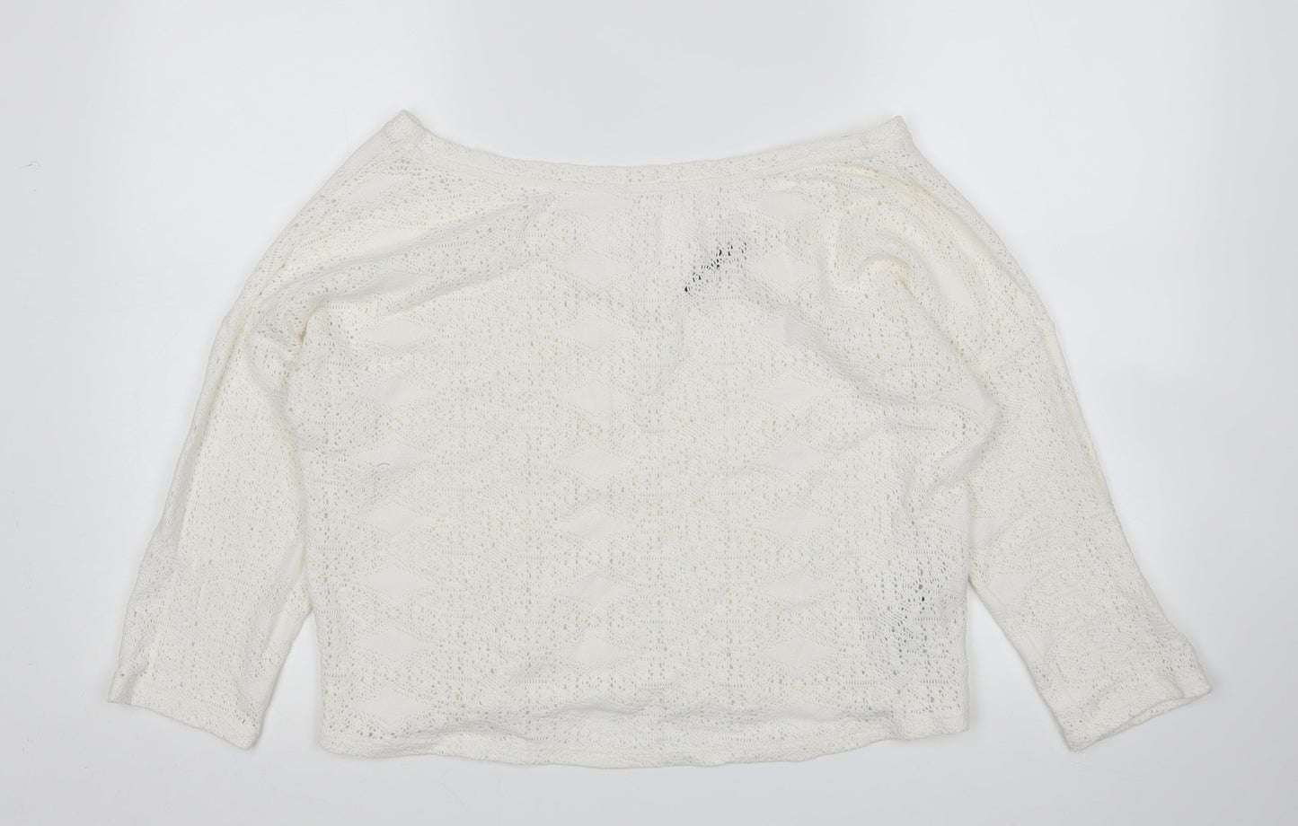 M&S Womens White   Pullover Jumper Size 16
