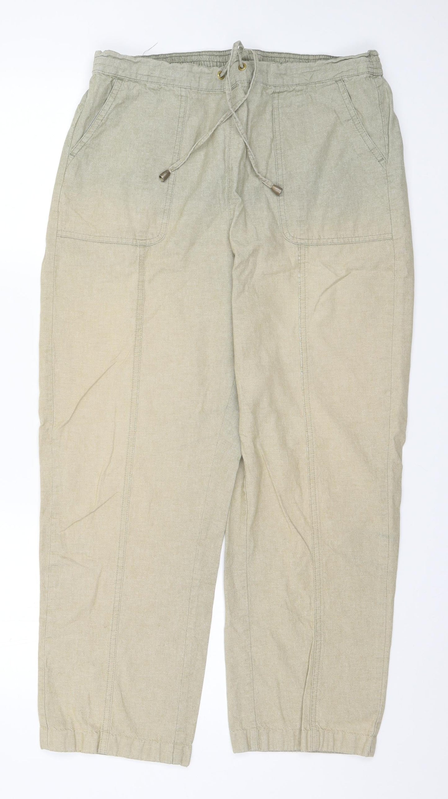 EWM Womens Beige   Trousers  Size 16 L26 in