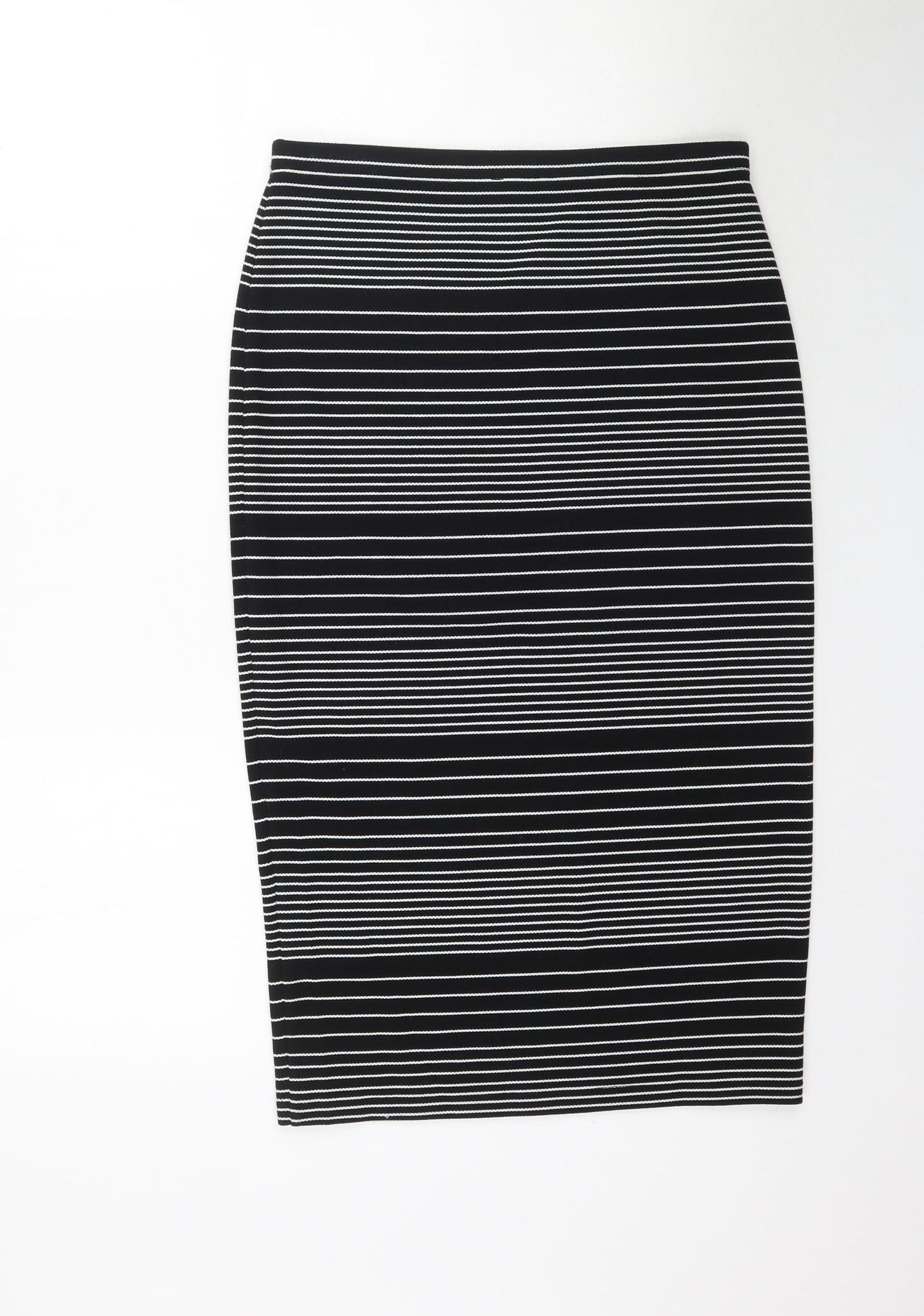Max Studio Womens Black Striped  Straight & Pencil Skirt Size S