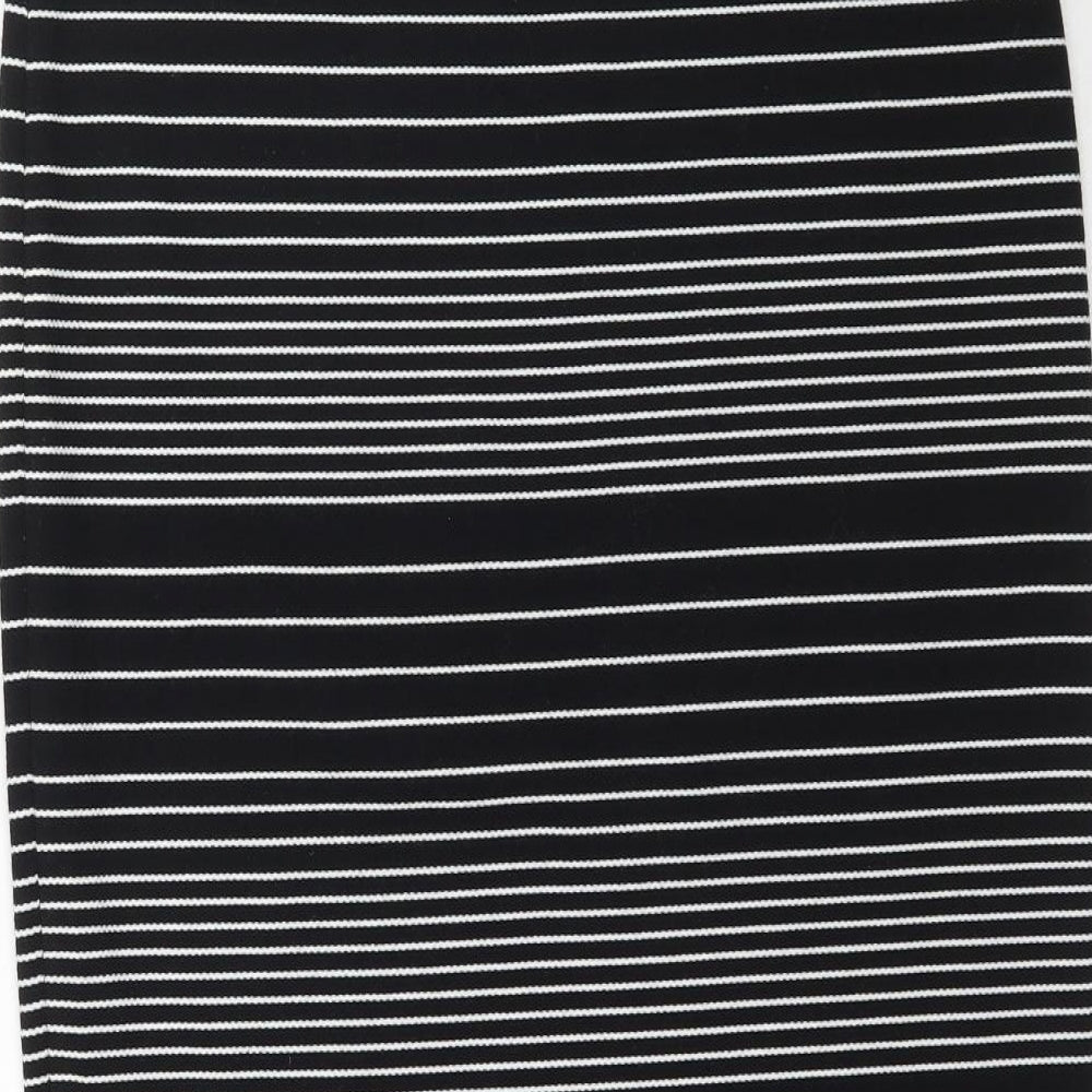 Max Studio Womens Black Striped  Straight & Pencil Skirt Size S