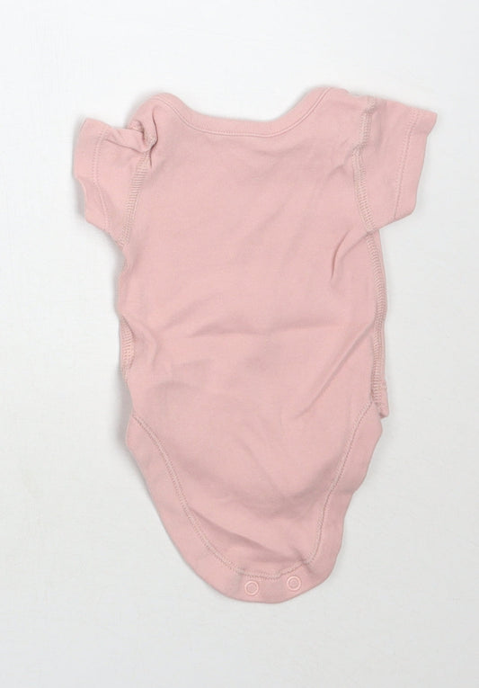 Marks and Spencer Girls Pink   Babygrow One-Piece Size Newborn