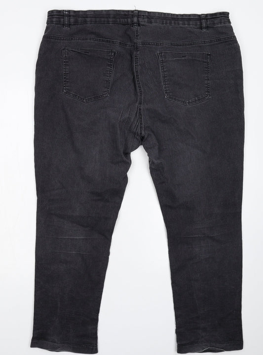 Preworn Womens Black  Denim Skinny Jeans Size 42 in L27 in