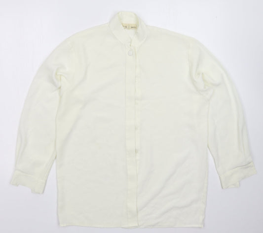 Laura Gribby Womens White   Basic Button-Up Size 10