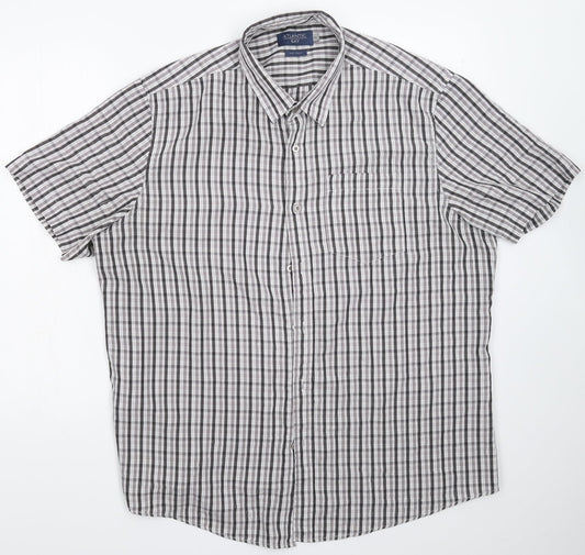 Atlantic Bay Mens Multicoloured Check   Button-Up Size XL