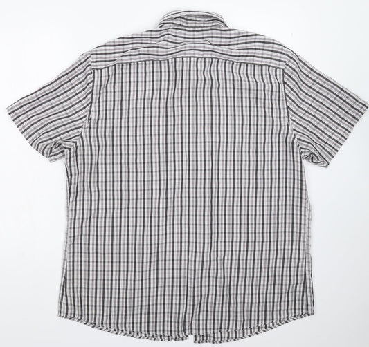 Atlantic Bay Mens Multicoloured Check   Button-Up Size XL