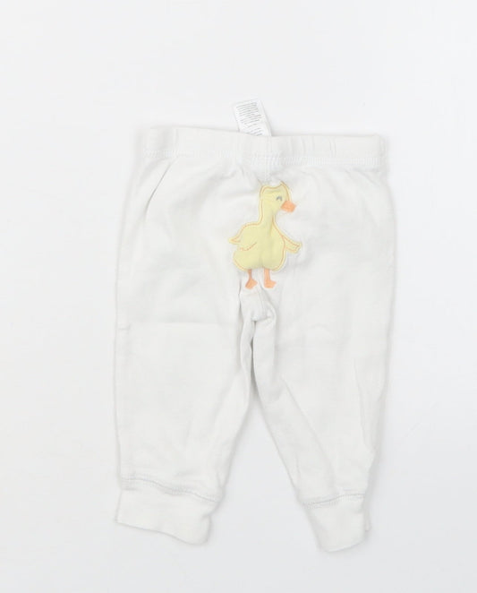 Carter's Girls White   Capri Trousers Size 0-3 Months
