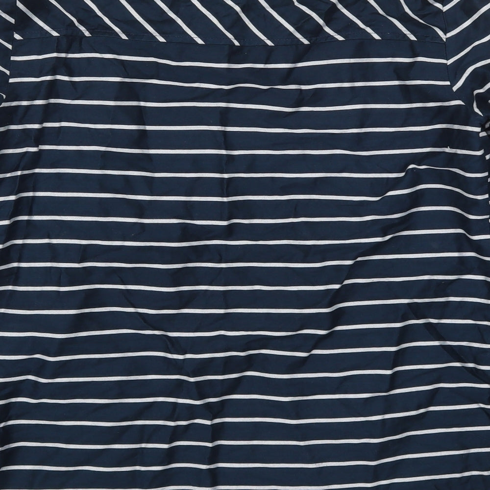 NEXT Womens Blue Striped  Basic Button-Up Size 6