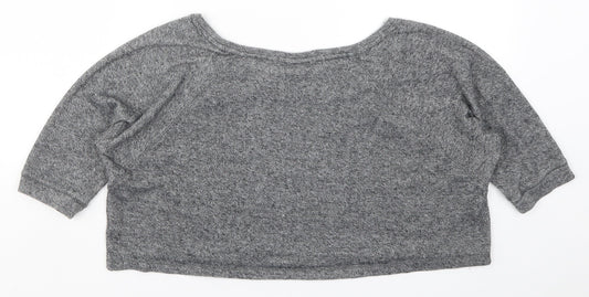 Pull & Bear Womens Grey   Pullover Sweatshirt Size M