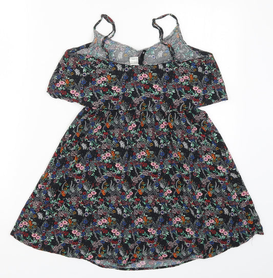 H&M Womens Multicoloured Floral  Mini  Size 10