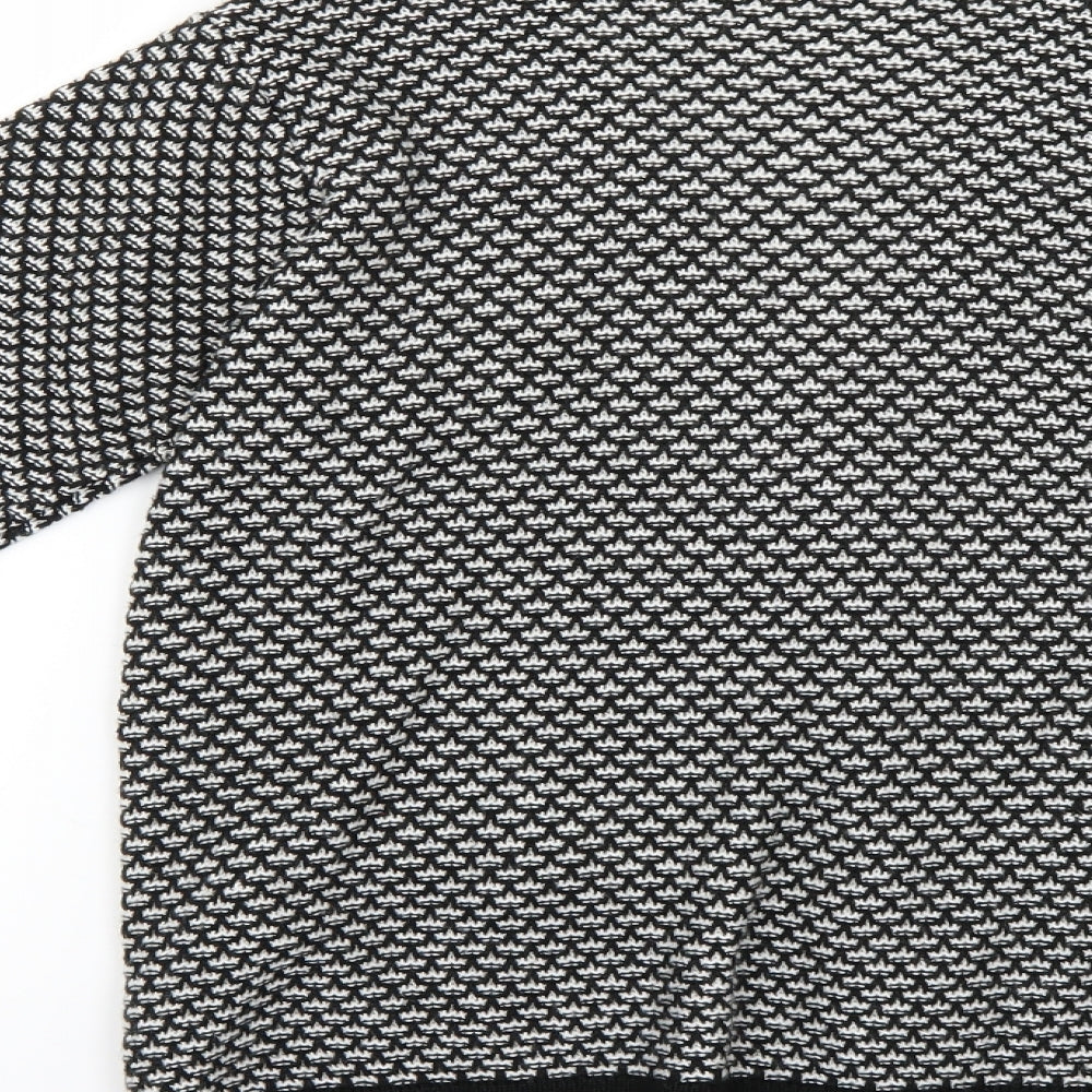 BM Womens Multicoloured Geometric  Cardigan Jumper Size S