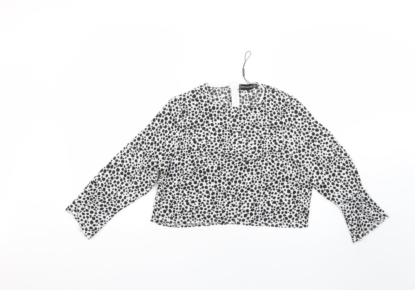 PRETTYLITTLETHING Womens Multicoloured Animal Print  Basic Blouse Size 12