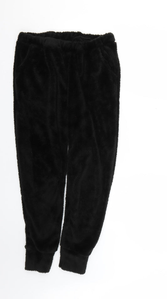 Preworn Womens Black Solid   Pyjama Pants Size 8