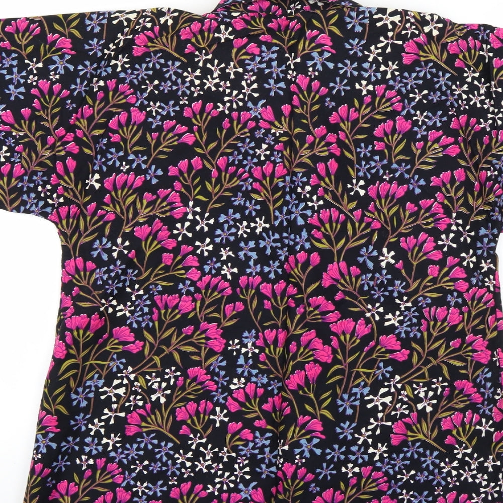 bambie house Womens Multicoloured Floral  Basic Button-Up Size 10