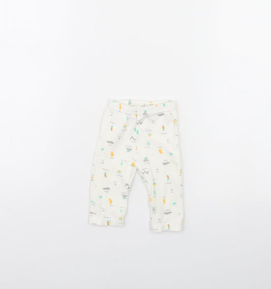 Bebe Bonito Girls White Spotted  Capri Trousers Size 0-3 Months