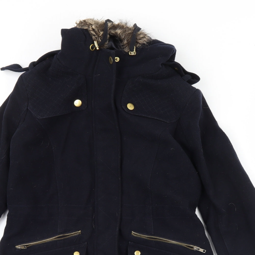 New Look Womens Blue   Overcoat Coat Size 10