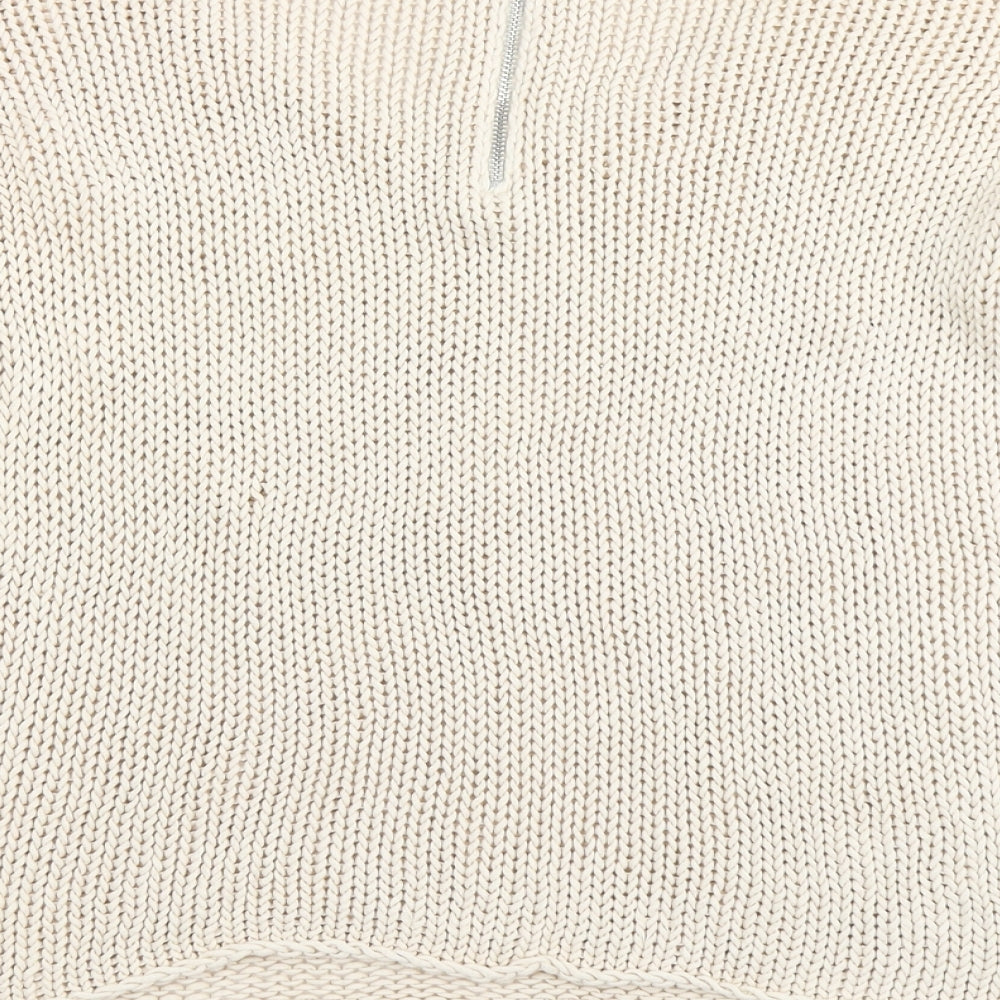 VILA Womens Beige  Knit Pullover Jumper Size M
