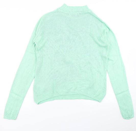 ISLE Womens Green  Knit Pullover Jumper Size S