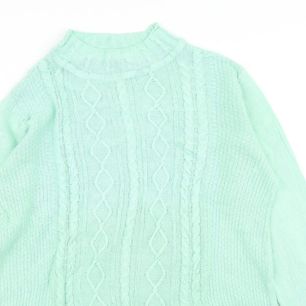 ISLE Womens Green  Knit Pullover Jumper Size S