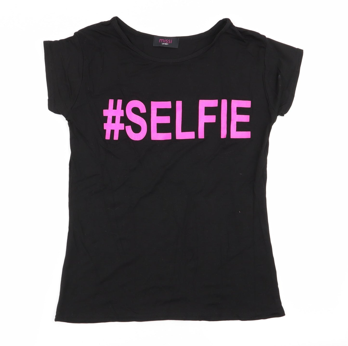 missi london Womens Black   Basic T-Shirt Size S