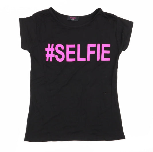 missi london Womens Black   Basic T-Shirt Size S