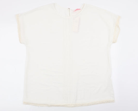 foglie rossie Womens White   Basic Blouse Size 3XL
