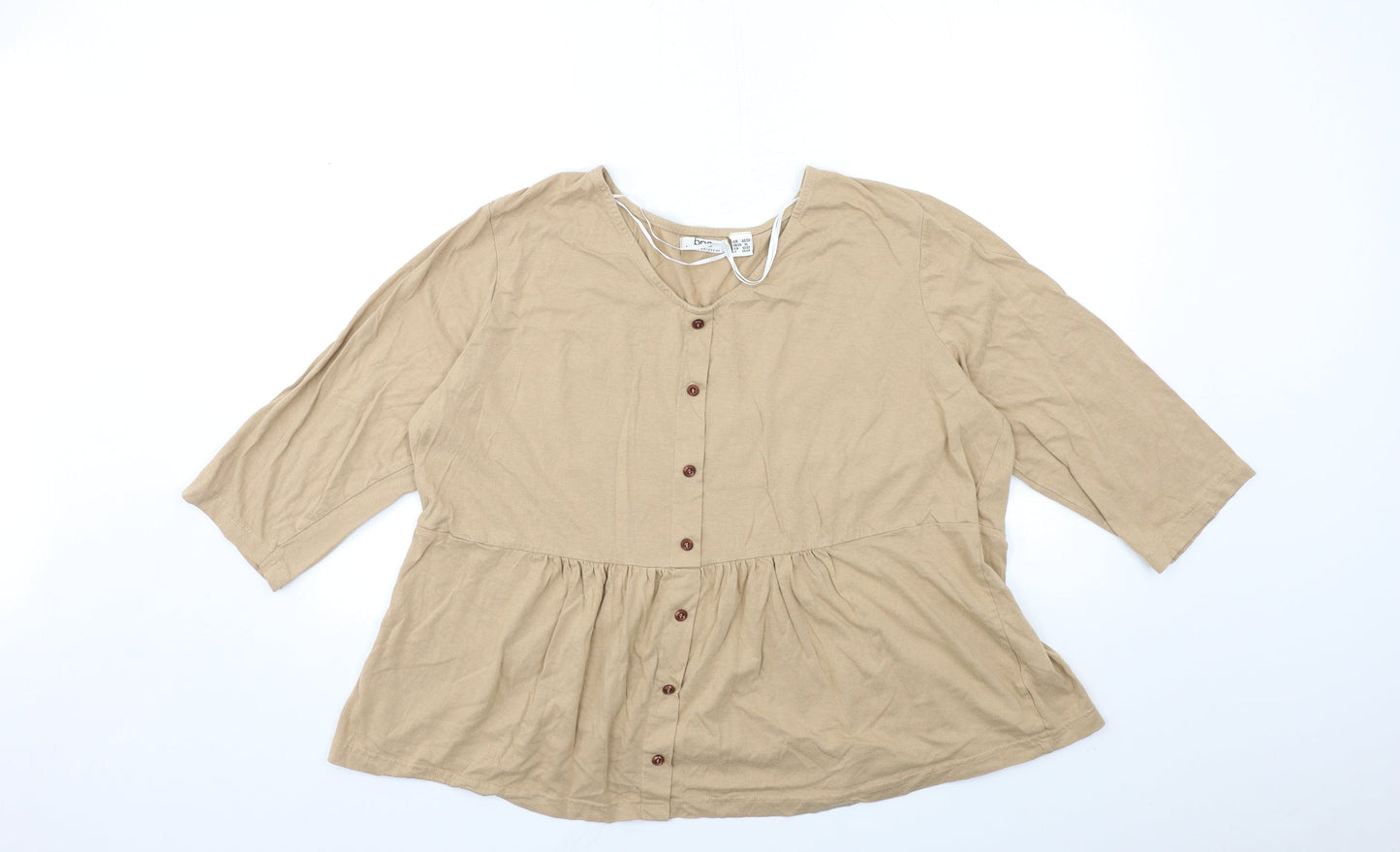 BPC  Womens Brown   Basic T-Shirt Size XL