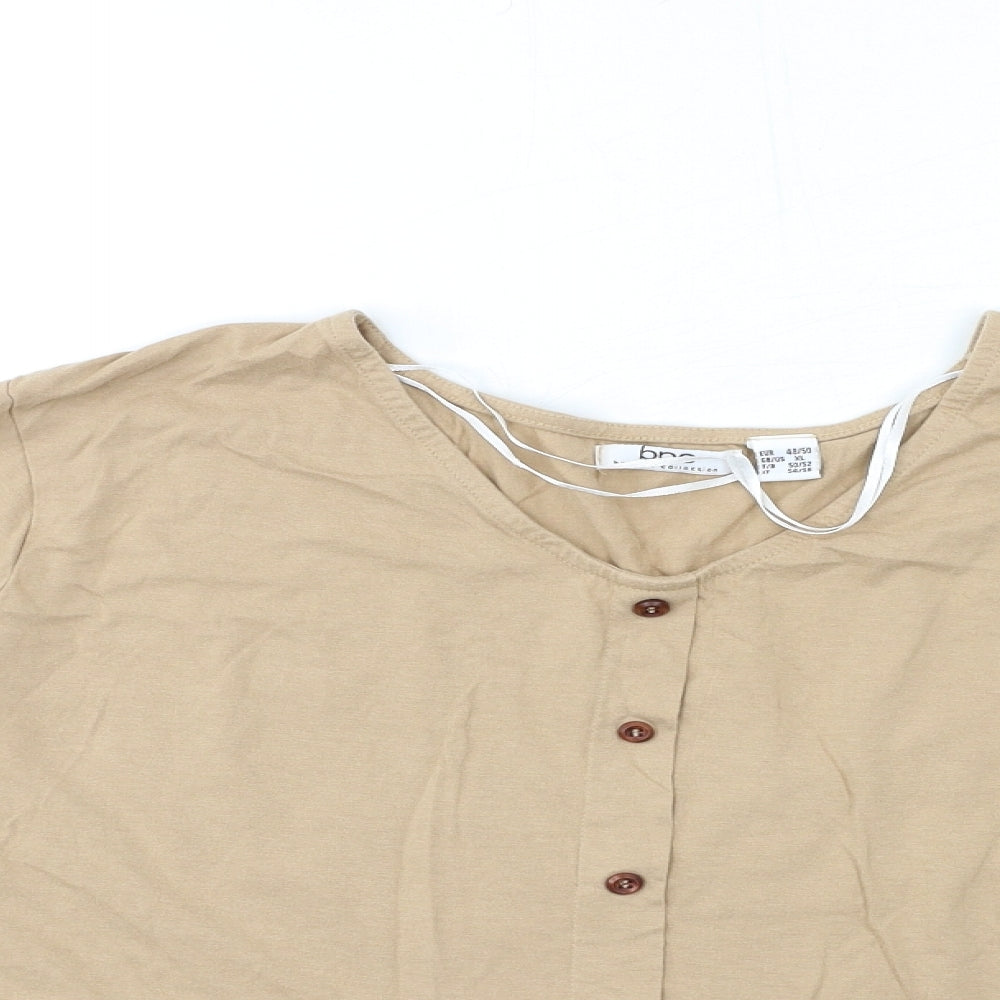 BPC  Womens Brown   Basic T-Shirt Size XL