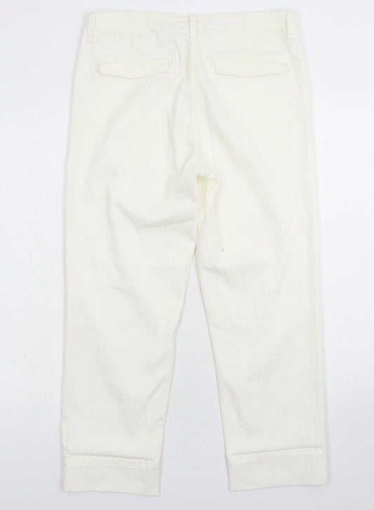 NEXT Womens White  Denim Straight Jeans Size 10 L25 in