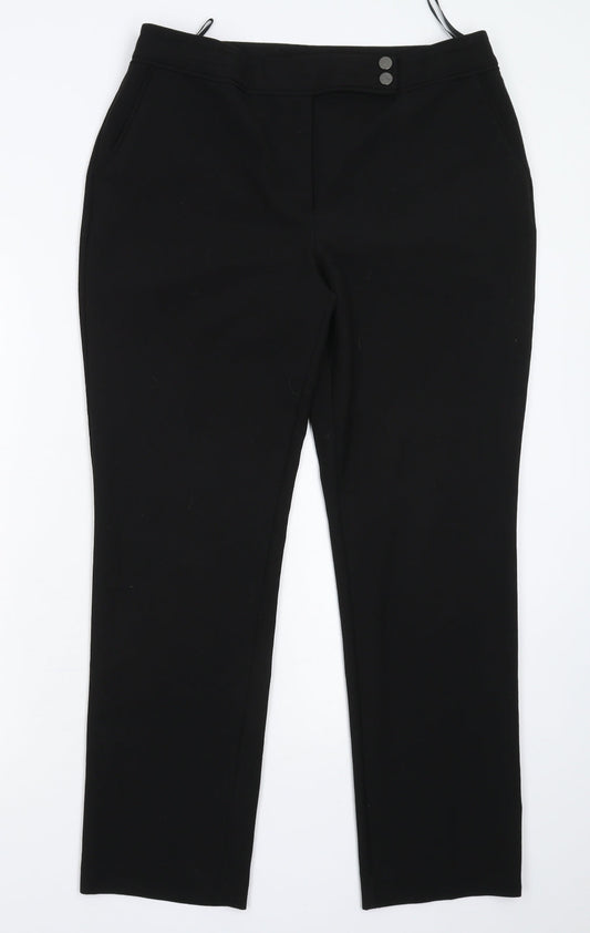 Very Womens Black   Trousers  Size 12 L28 in