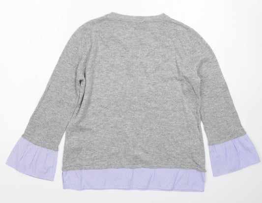 Dorothy Perkins Womens Grey  Knit Pullover Jumper Size 8